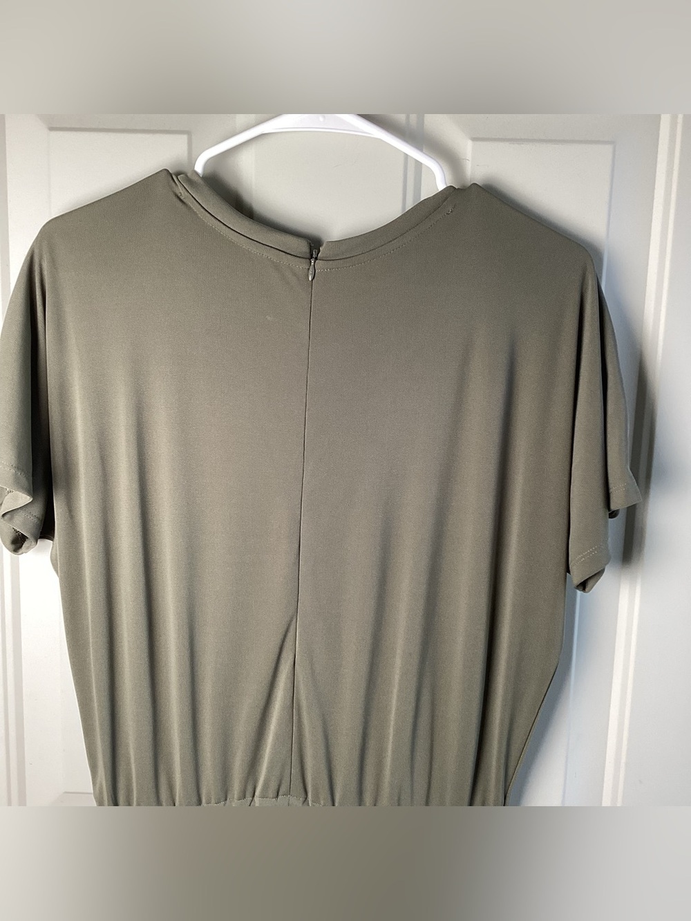 Lauren Ralph Lauren Olive Green Short-Sleeve Tie-Waist Maxi Jumpsuit - Picture 5 of 6